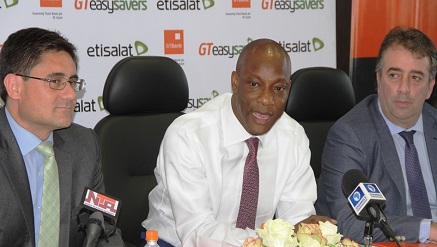 From Left:  Matthew Willsher, Chief Executive Officer, Etisalat Nigeria,; Segun Agbaje Managing Director, Guaranty Trust Bank GTB ; and Angelone Francesco Chief Marketing Officer, Etisalat Nigeria, at the launch of “GTEasySavers”  powered by Etisalat and GTBank which held at Guarantee Trust Bank Headquarters